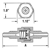 MCVM Mini Check Valves Molded Drawing