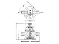 Furon® UPX Valve Manually Actuated, 2-Way 1/4 Turn-2