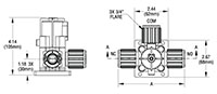 Furon CDV Valve Pneumatic 3-Way Drawing