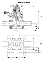 Furon J-Valve Manual 2-Way Drawing