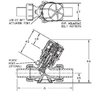 Furon InLine Valve Pneumatic Drawing