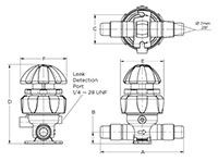 Furon Q-Valve Manual Quarter-Turn Drawing