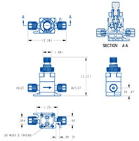 HPVM Mini Manual Multi-Turn Valve Drawing