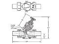 Furon® InLine Valve Manual 2-Way Drawing