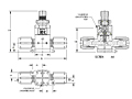 Furon® HPVM Valve, Manually Actuated, 2-Way, Multi-Turn Drawing