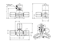 Furon® HPVM Valve, Pneumatically Actuated, 3-Way Drawing