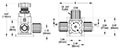 Furon CDV Valve Manual Multi-Turn 3-Way Drawing