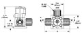 Furon CDV Valve Pneumatic 3-Way Drawing