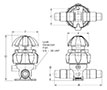 Furon Q-Valve Manual Multi-Turn Drawing